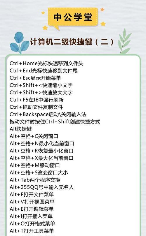 Shift快捷键大全常用指南（掌握Shift快捷键）