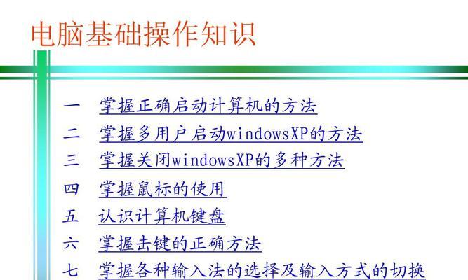 不用鼠标操作电脑的技巧（提高电脑操作效率的键盘快捷键方法）