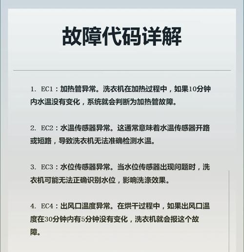 长虹洗衣机显示E1故障解决方法（掌握解决E1故障的有效方法）