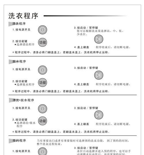 三星洗衣机程序复位指南（一步操作）