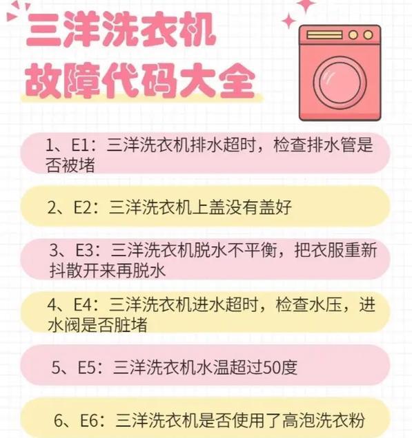 三洋洗衣机显示U5故障的解决方法（探索U5故障原因与修复技巧）