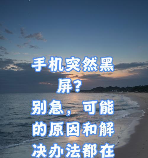 手机黑屏了怎么办？有哪些快速解决方法？